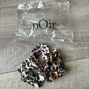 nOir Ombre Leopard Scrunchies - Set of 3